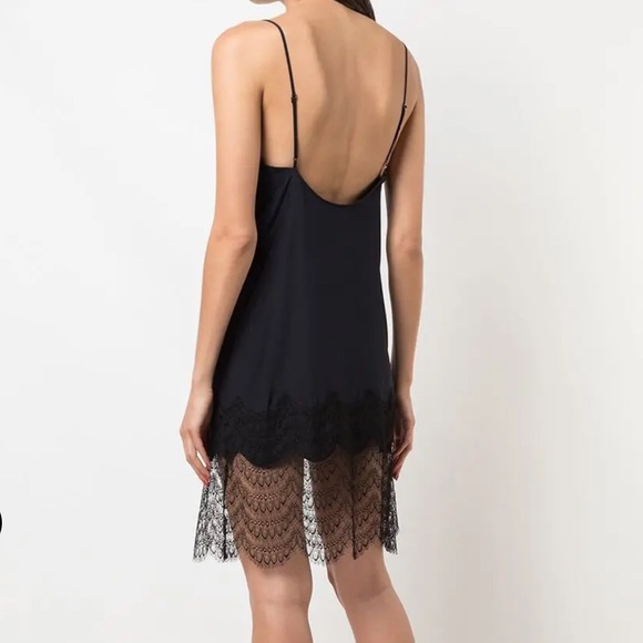 Kiki de Montparnasse Burgundy Lace Trim dress
